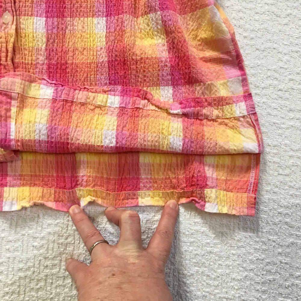 Pendleton Plaid Boho Spring Crinkle Button Down W… - image 4